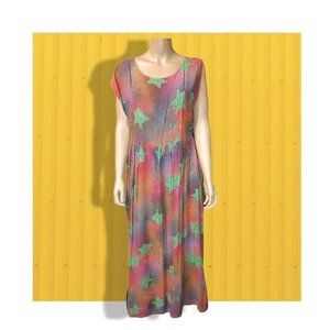 Dress women's XL maxi organic hippie dress floral